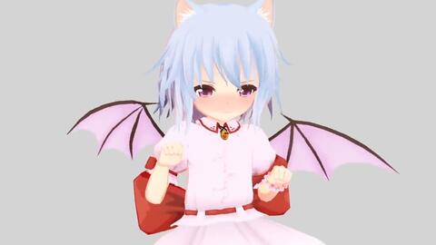 Sad Cat Dance Remilia Scarlet GIF