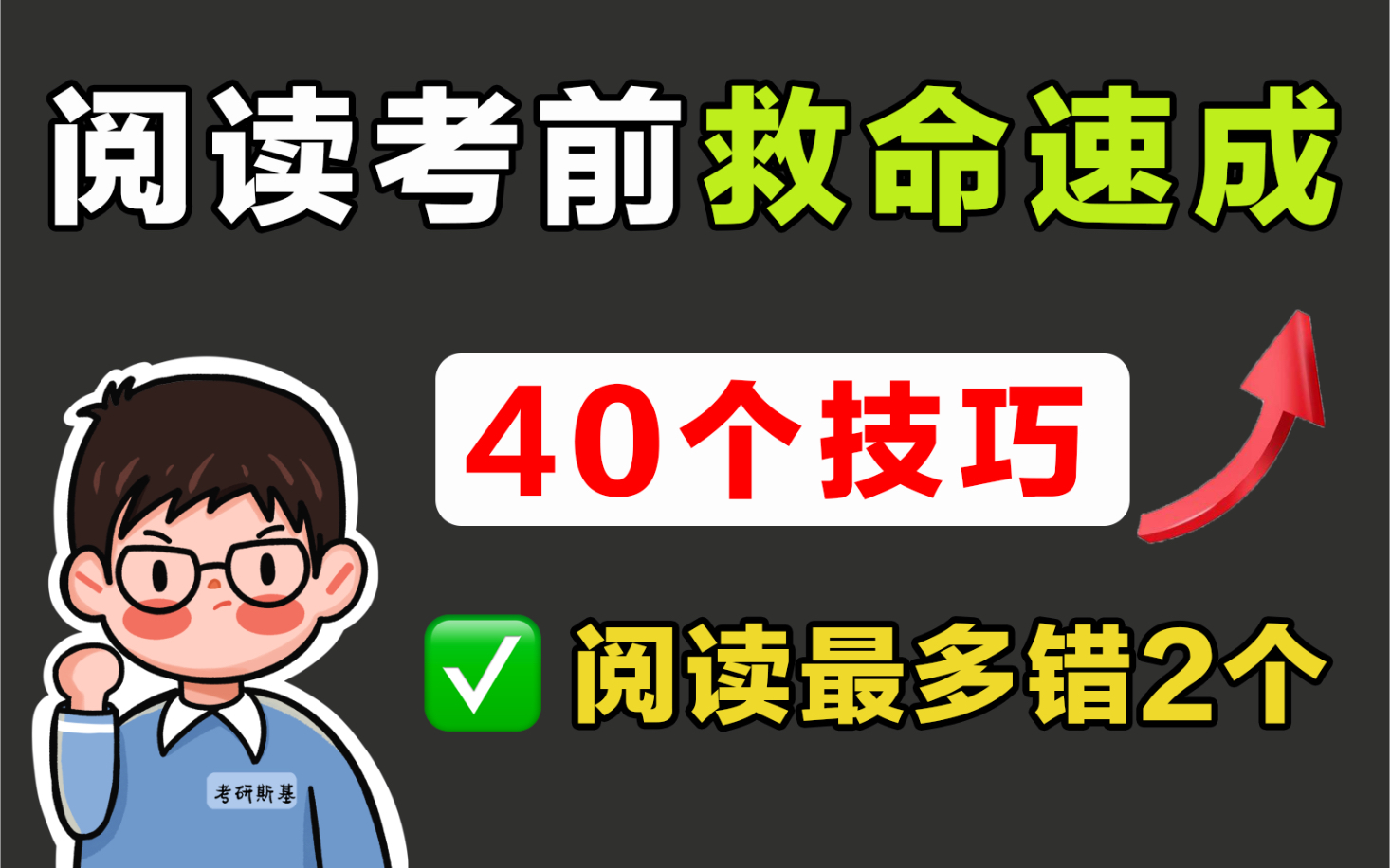 [图]考前阅读救命，8分钟搞定40个技巧！蒙题可速成！【23考研英语】