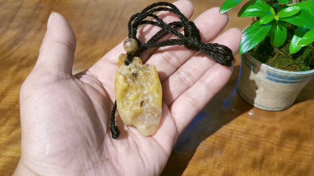 沙漠漆玛瑙吊坠#城市推荐官#戈壁玉