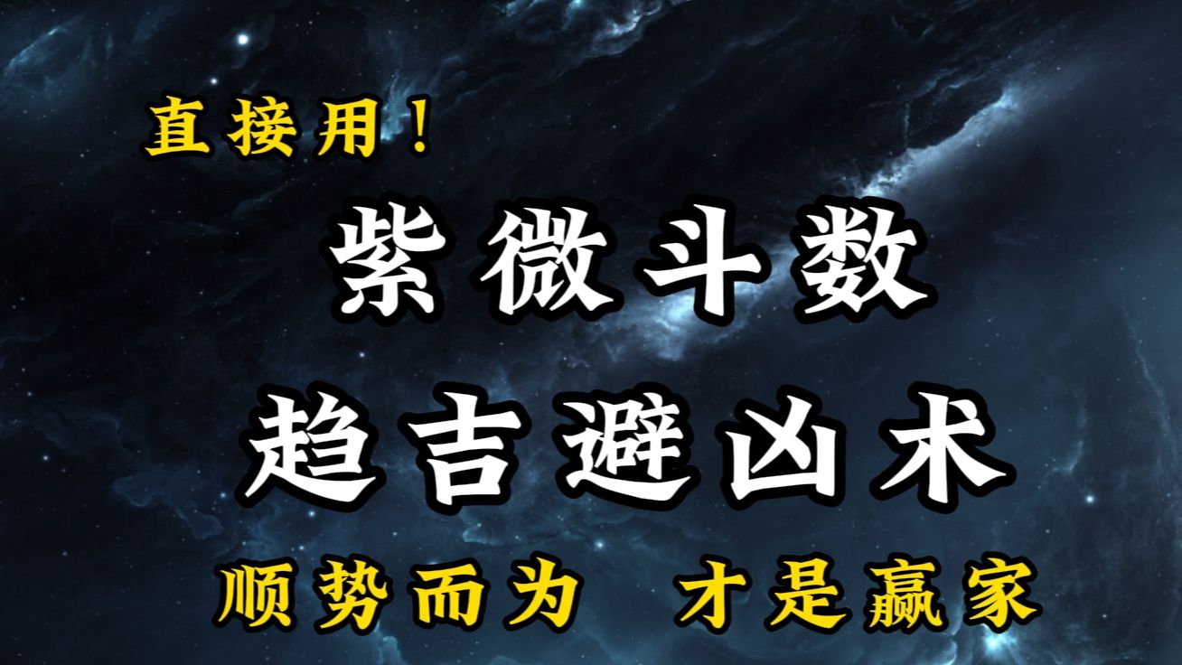 零基础可用!超实用紫微斗数趋利避害|天时地利接属你哔哩哔哩bilibili