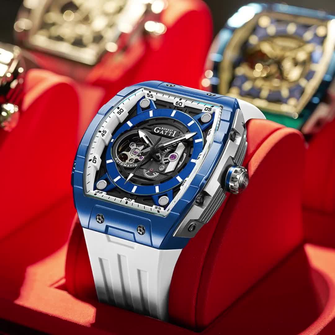 德国布加迪新款全自动机械表手表男名牌正品送男生十大潮牌男士8089