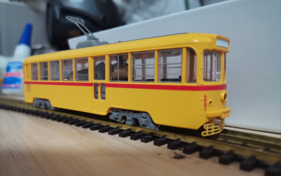 ho有轨电车模型61东京都电7000型旧式电车复古通勤轨道交通范儿哟d