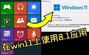 Download Video: 在Win11上安装Win8.1的应用！