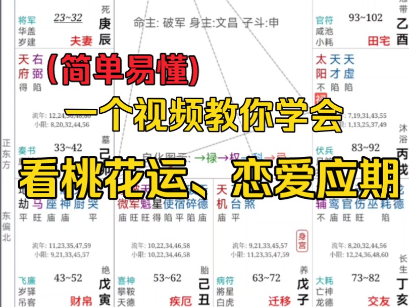 紫微斗数速断桃花恋爱年份 缘分类型 干货分享哔哩哔哩bilibili