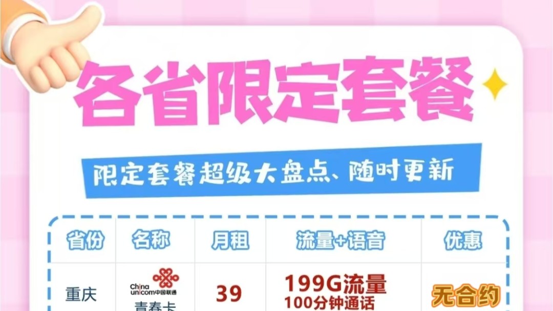 2025年新年流量卡合集讲解,各省份联通电信大流量套餐,全网所有套餐都了解,帮忙挑选最适合自己的套餐,良心靠谱,认准官方可查长期套餐.手机...