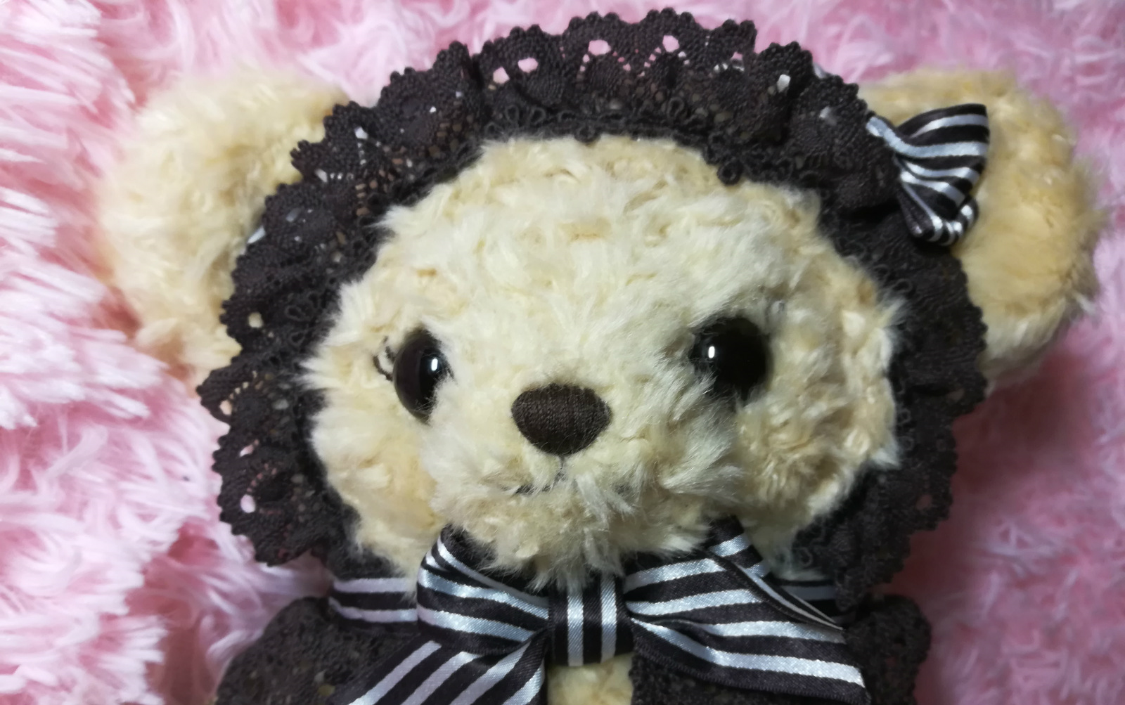 baby条纹缎带奶茶熊测评