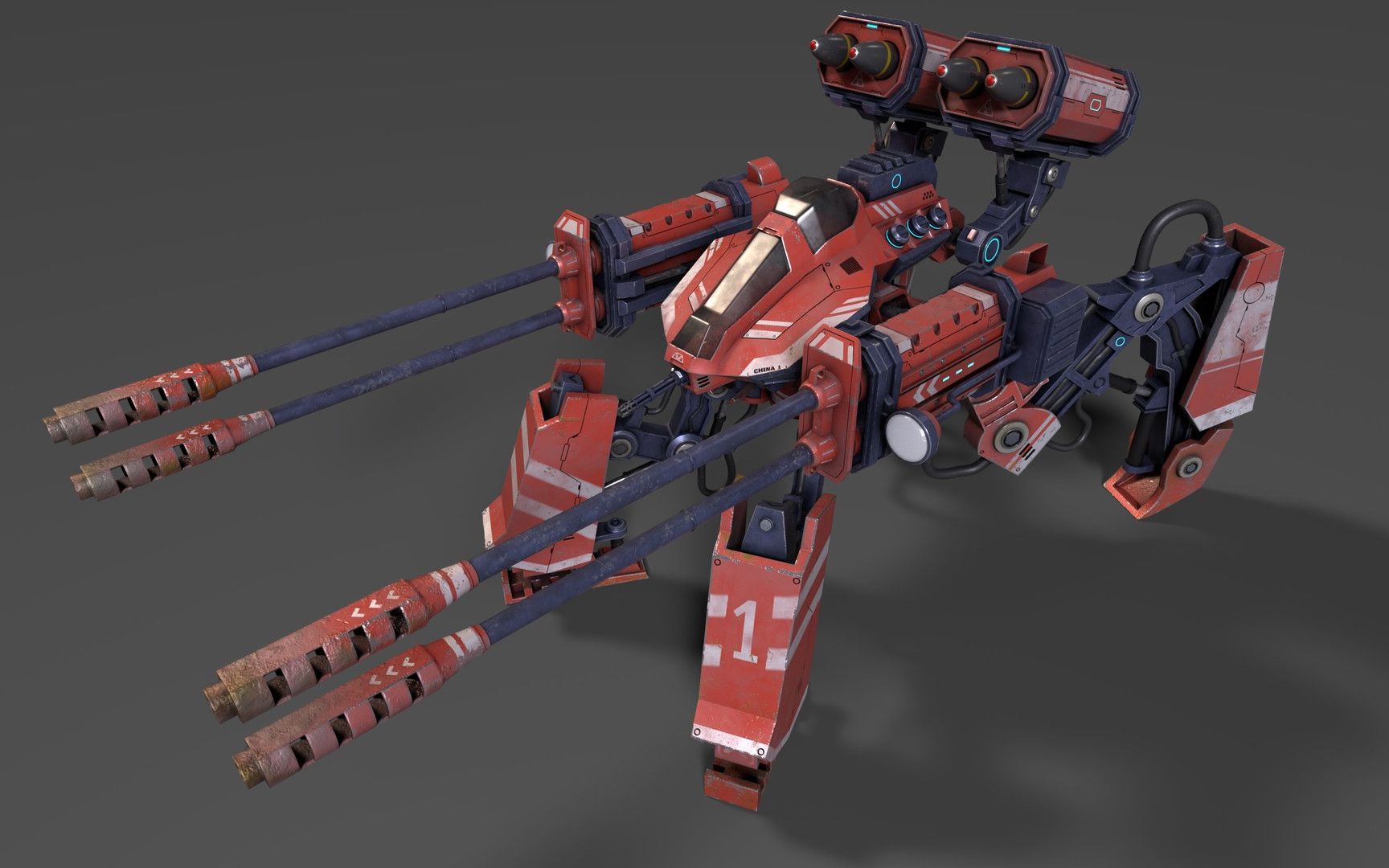 【3dmax建模】次世代硬表面机甲模型制作,从零基础教你制作机甲