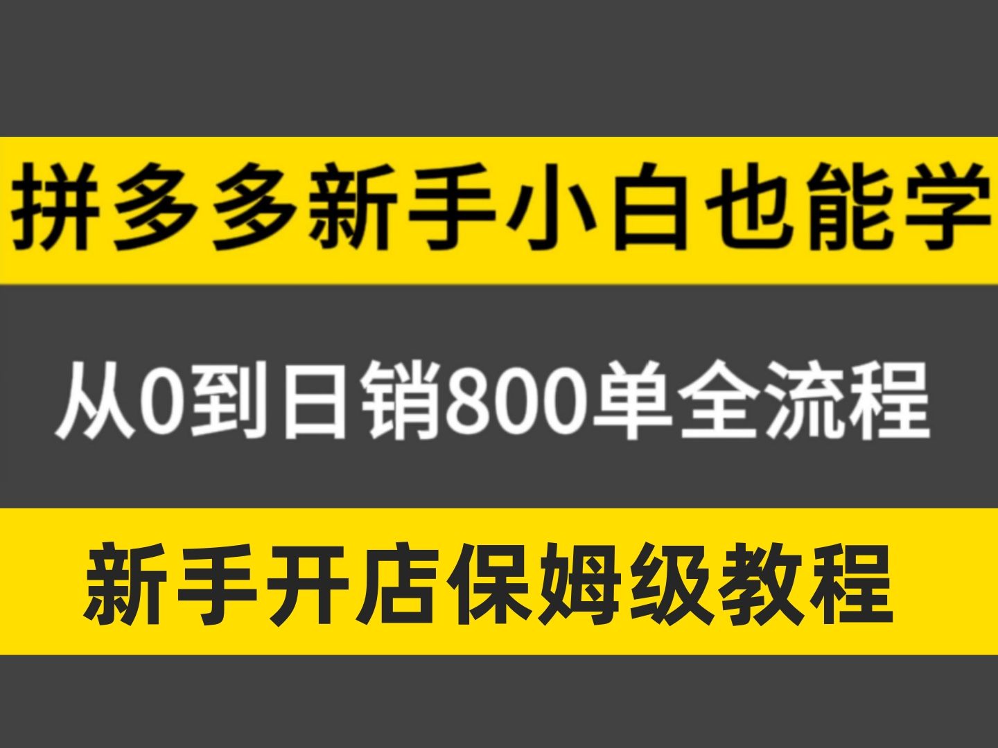 新手开拼多多店铺 如何利用15天时间从0到日销800单,运营实操完整思路流程,拼多多运营,拼多多开店教程,拼多多运营教程,拼多多新手开店,拼多多...