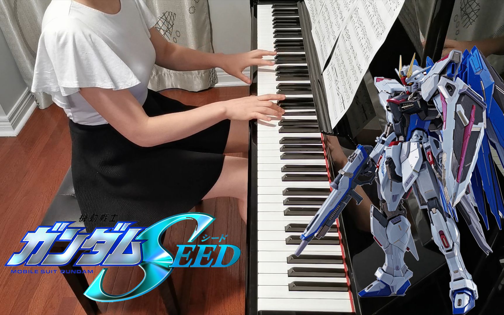 [图]【高达SEED】Meteor流星 基神自由高达Freedom初登场BGM![钢琴cover]