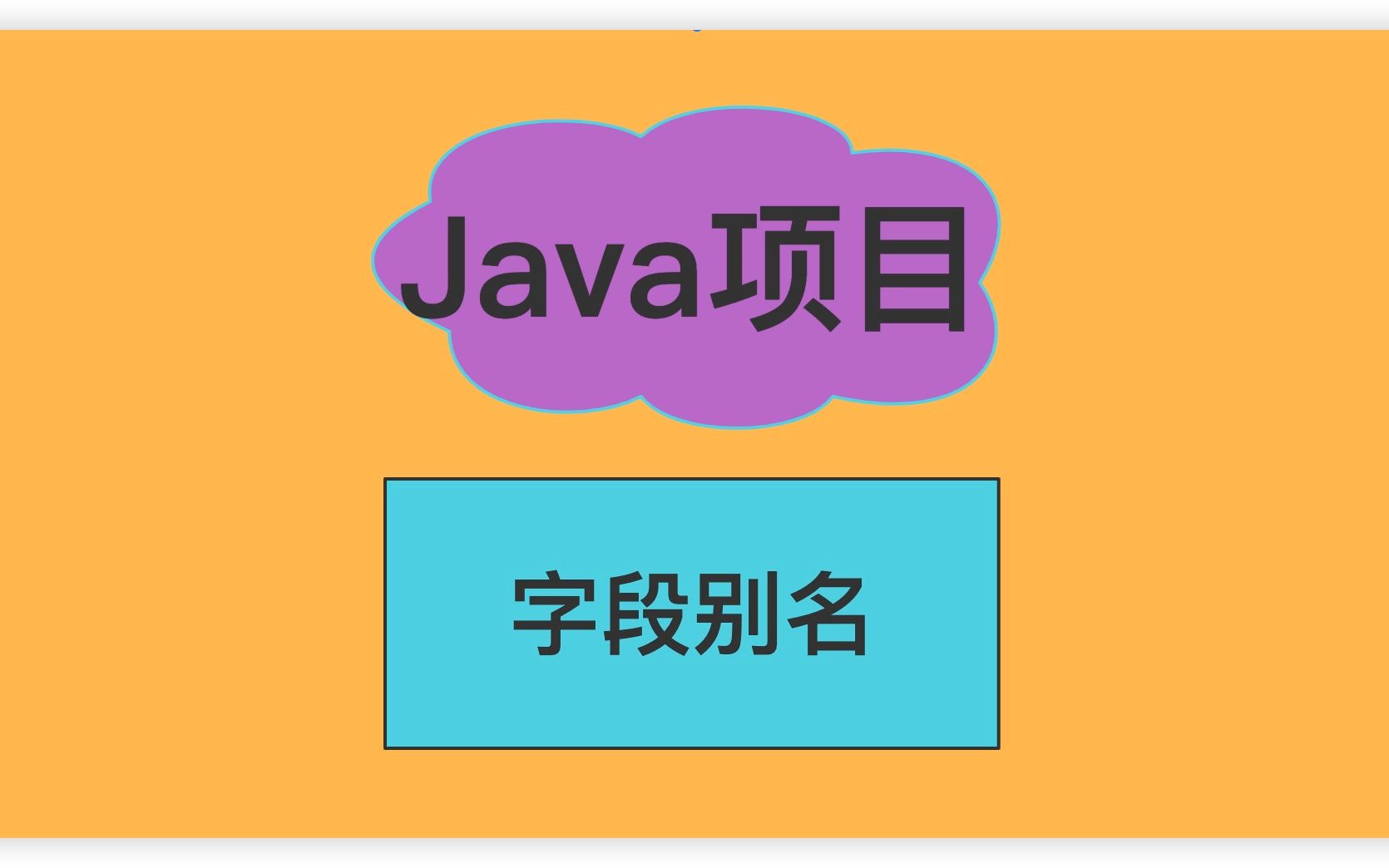 Java项目字段别名哔哩哔哩bilibili