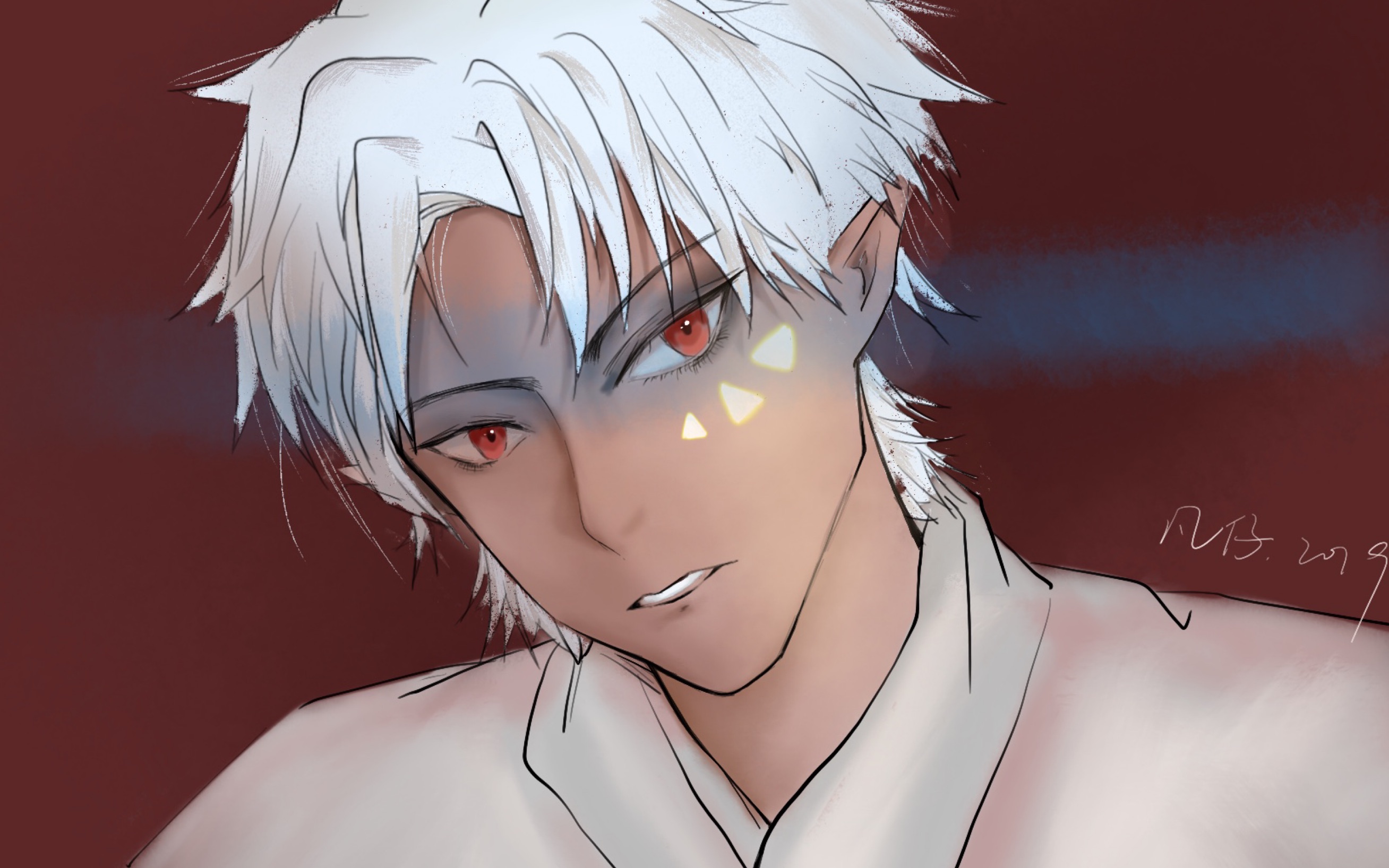 【黑皮小哥】procreate绘画过程 几经波折的变脸帅哥