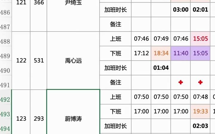 Excel如何根据考勤机导出的数据及钉钉导出的考勤,自动计算加班时长,  抖音哔哩哔哩bilibili