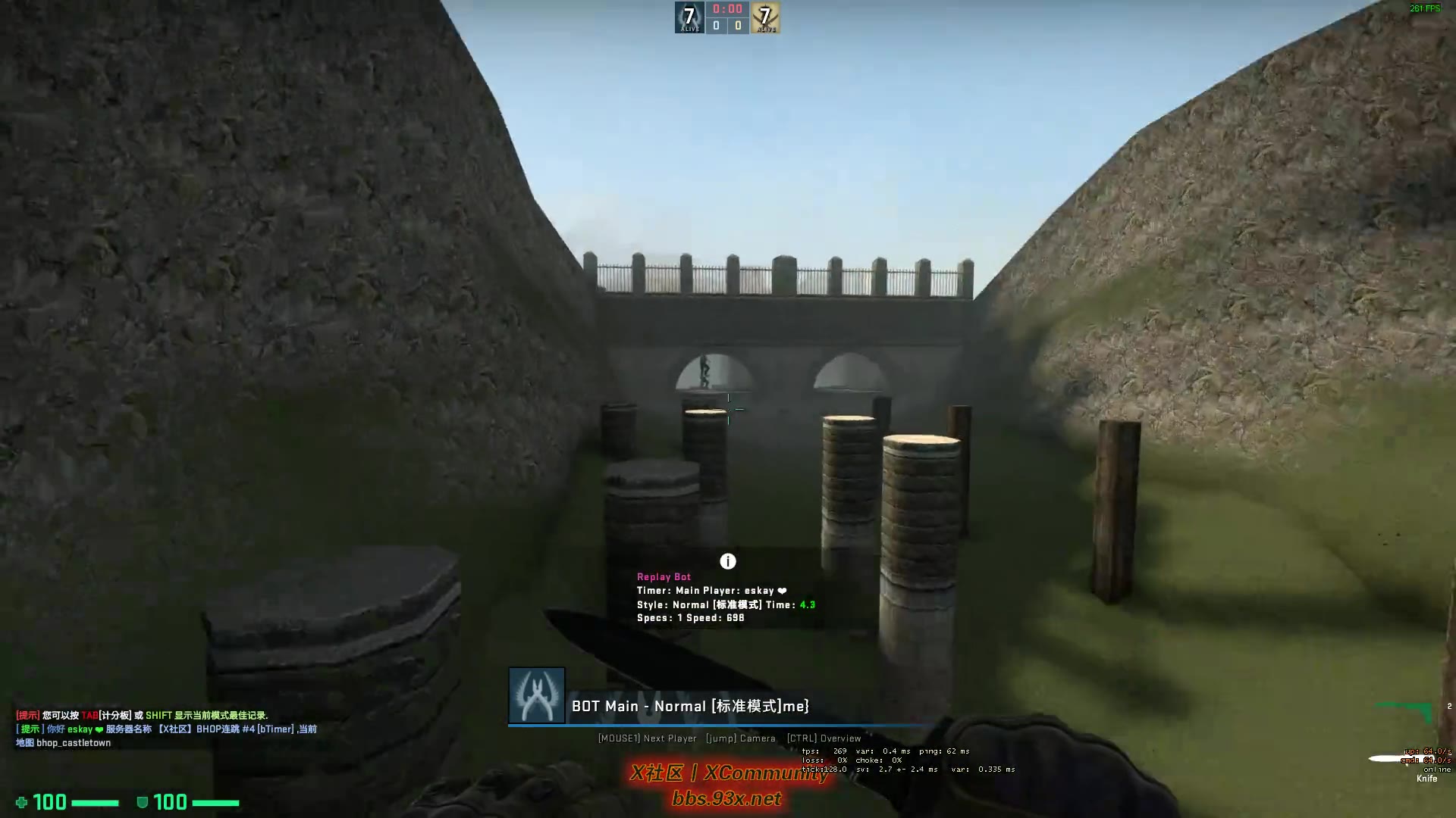 csgo连跳这个转弯只有猫猫能做到