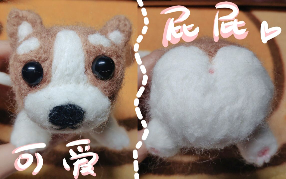 羊毛毡憨憨柯基的屁屁最完美