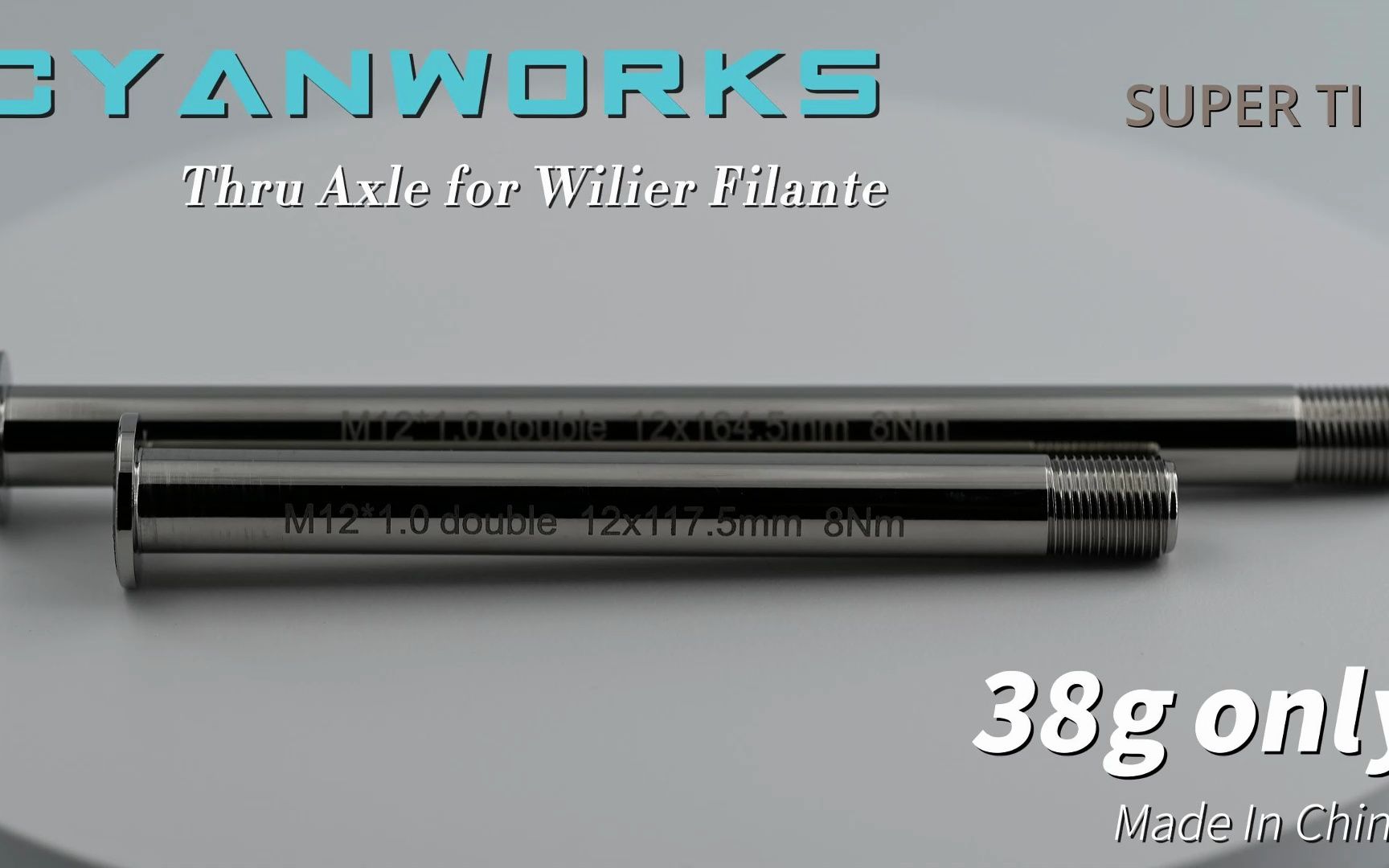 Cyanworks Thru Axle 钛合金桶轴杆 仅重38g 强度测试哔哩哔哩bilibili