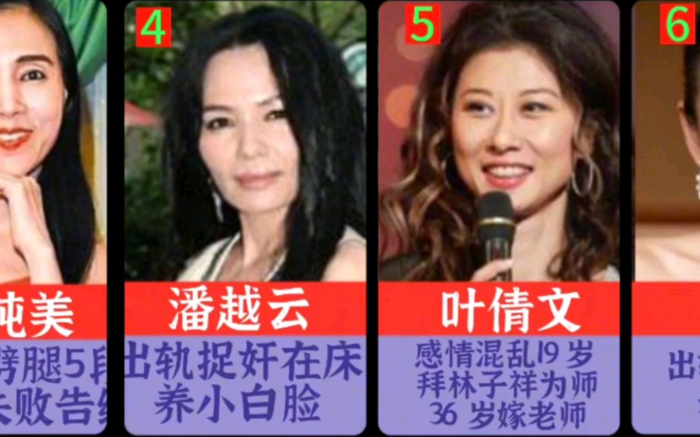 [图]作风不正派的10位女星一手好牌打的稀巴烂，毁掉事业和幸福的家？