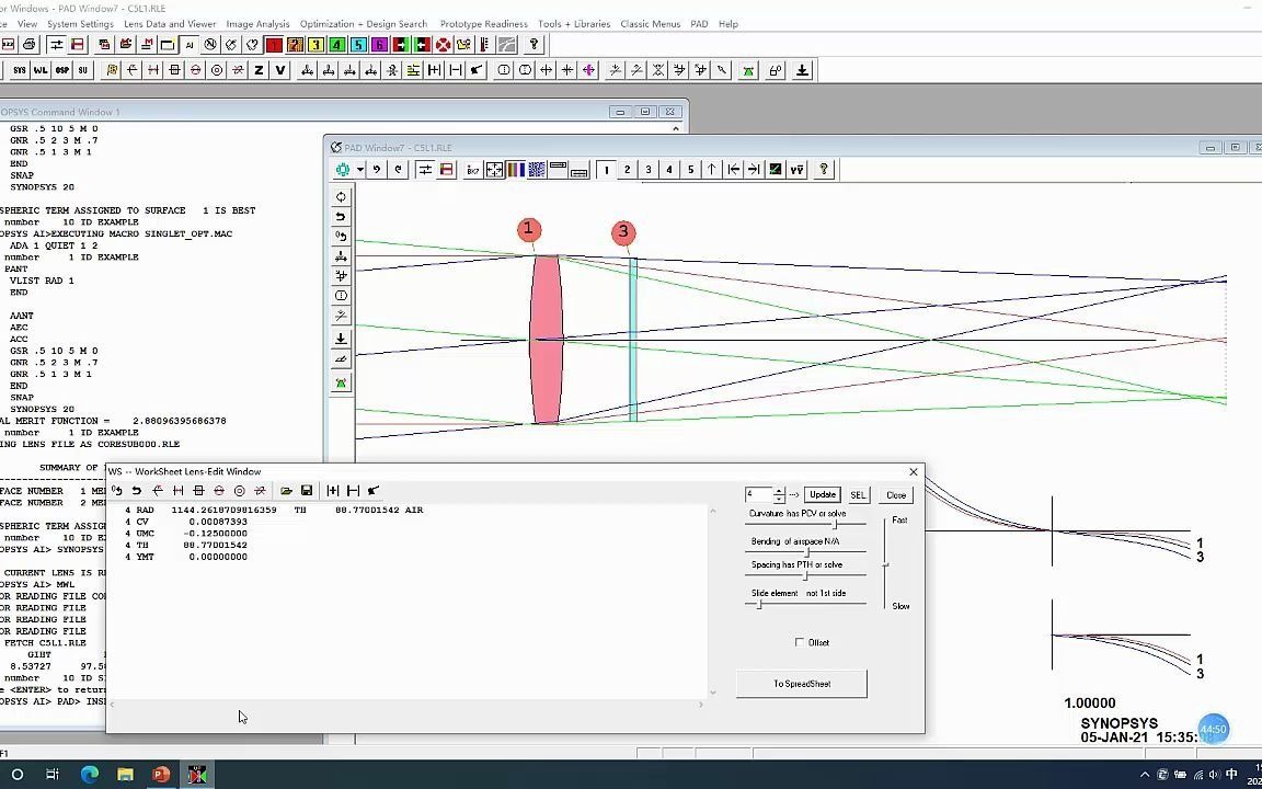 SYNOPSYS光学设计 新界面 单透镜建模与分析2哔哩哔哩bilibili