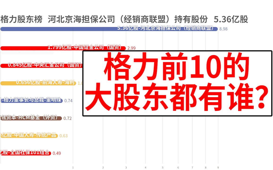 外资416亿元收购格力电器超级国企?2020格力十大股东榜【数据可视化】哔哩哔哩bilibili