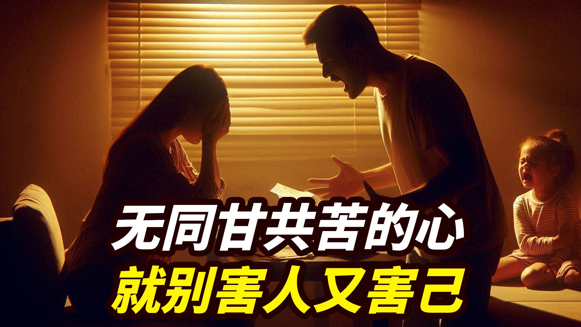 没有同甘共苦的准备,就不要随便搭伙过日子!