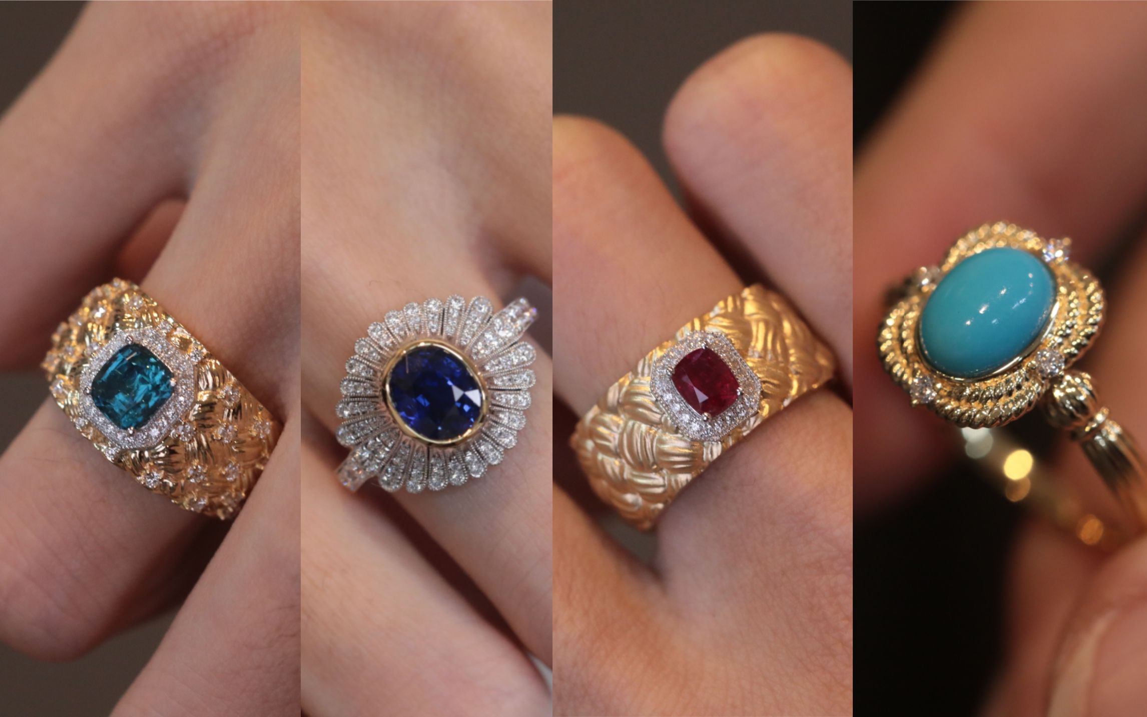 【珠宝开箱】精致又美丽 阿富汗拉贡碧玺 阿富汗红宝石 皇家蓝蓝宝石