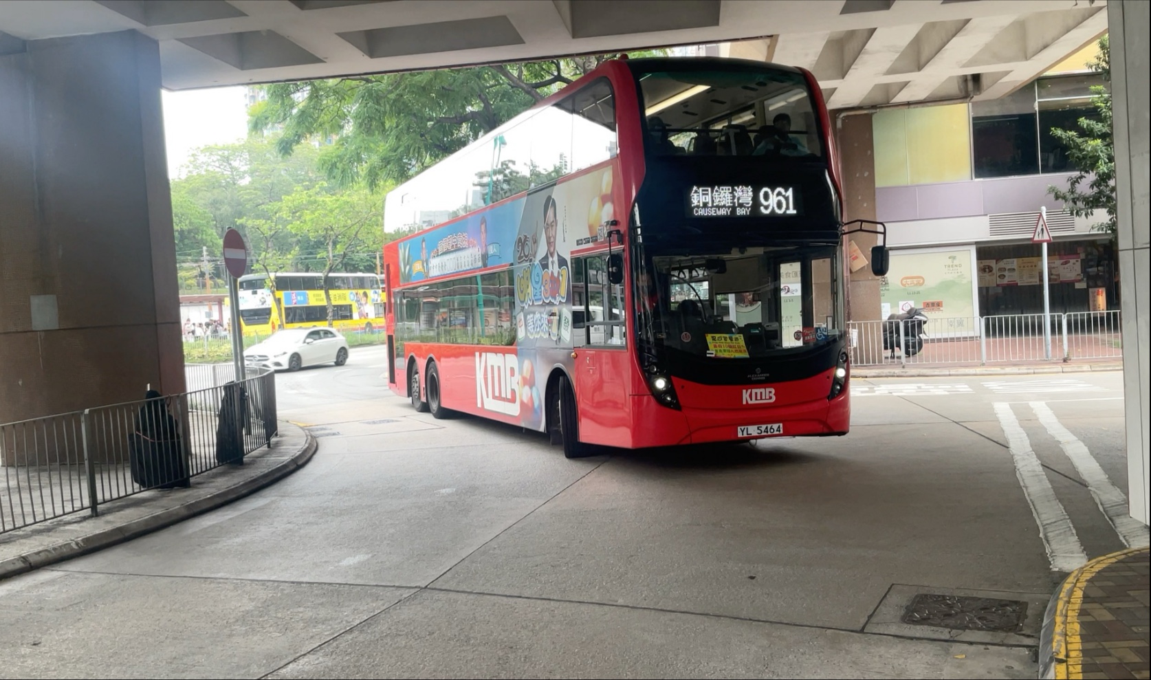 香港九巴961路亚历山大丹尼士e500mmc高速公交实拍
