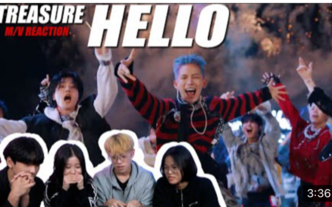 【TREASURE】韩国舞团reaction YG老幺“HELLO”MV哔哩哔哩bilibili