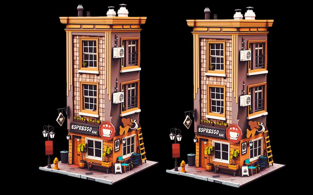 3dmax建模:超详细讲解房屋场景模型制作,简单入门场景建模案例演示