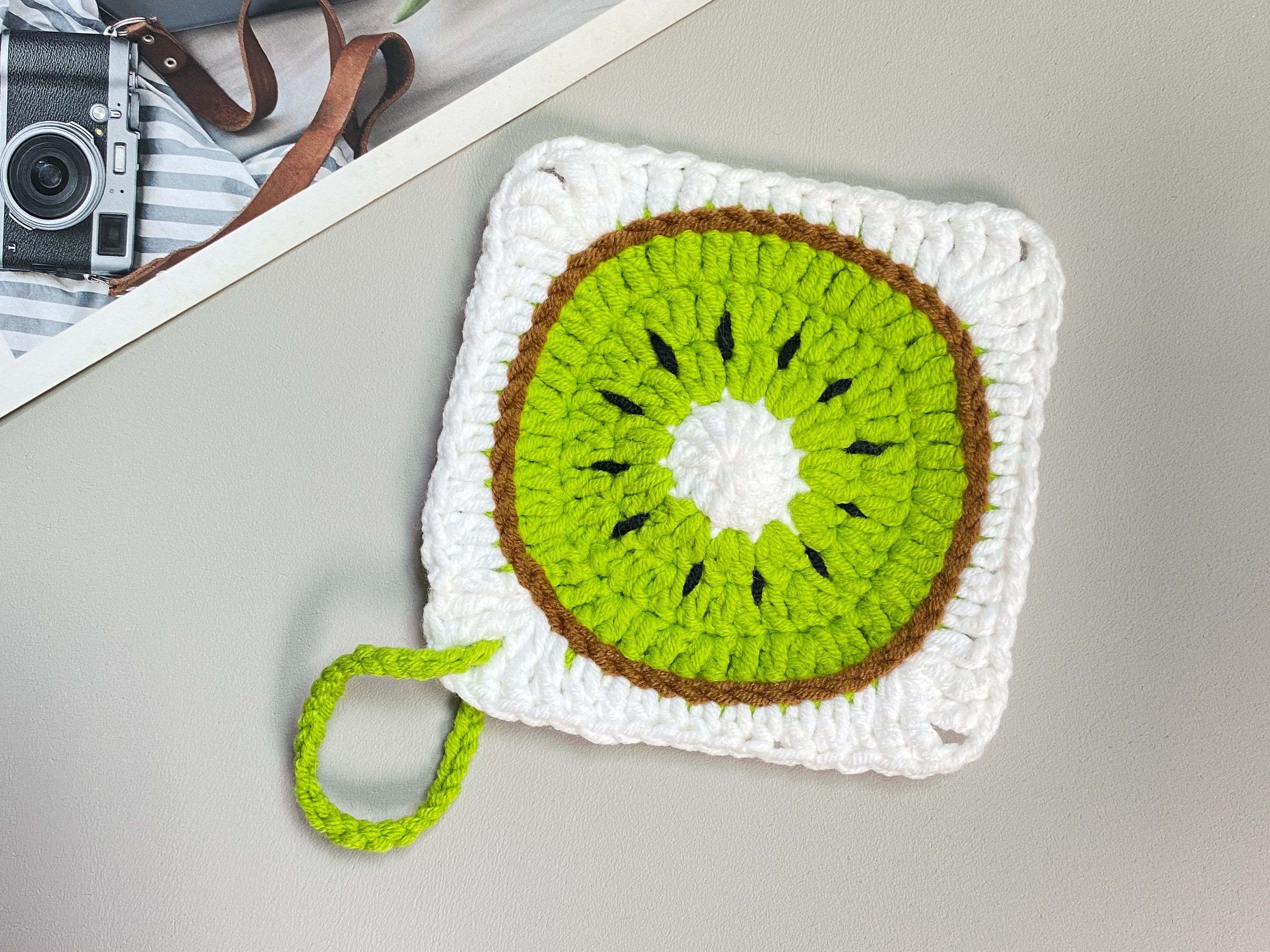 勾勾乐手工-奇异果 杯垫