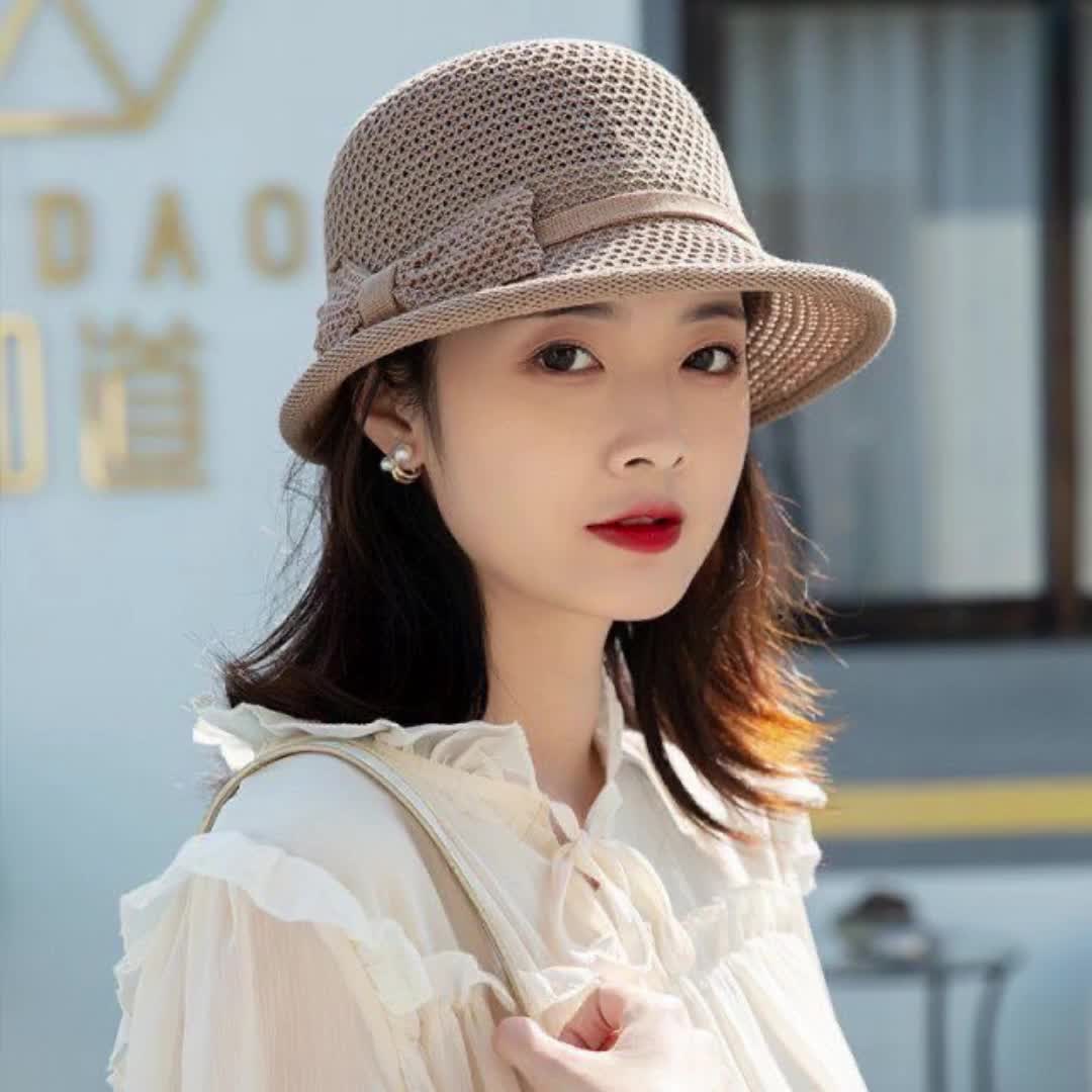 春夏季帽子女款遮阳防晒显脸小太阳帽女最新款时尚洋气百搭渔夫帽2241