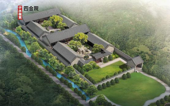 中国古建筑之三进四合院3d模型动画