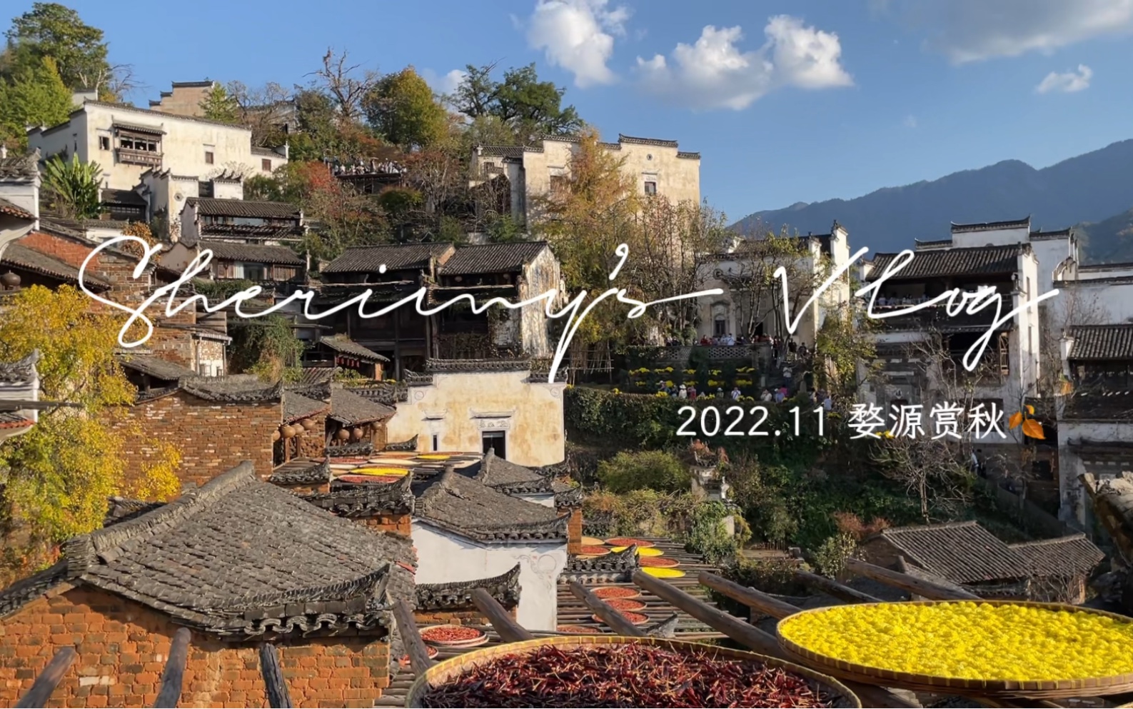 sherimys vlog #26 [旅行篇2022 61 11月婺源] 篁岭看晒秋|石城