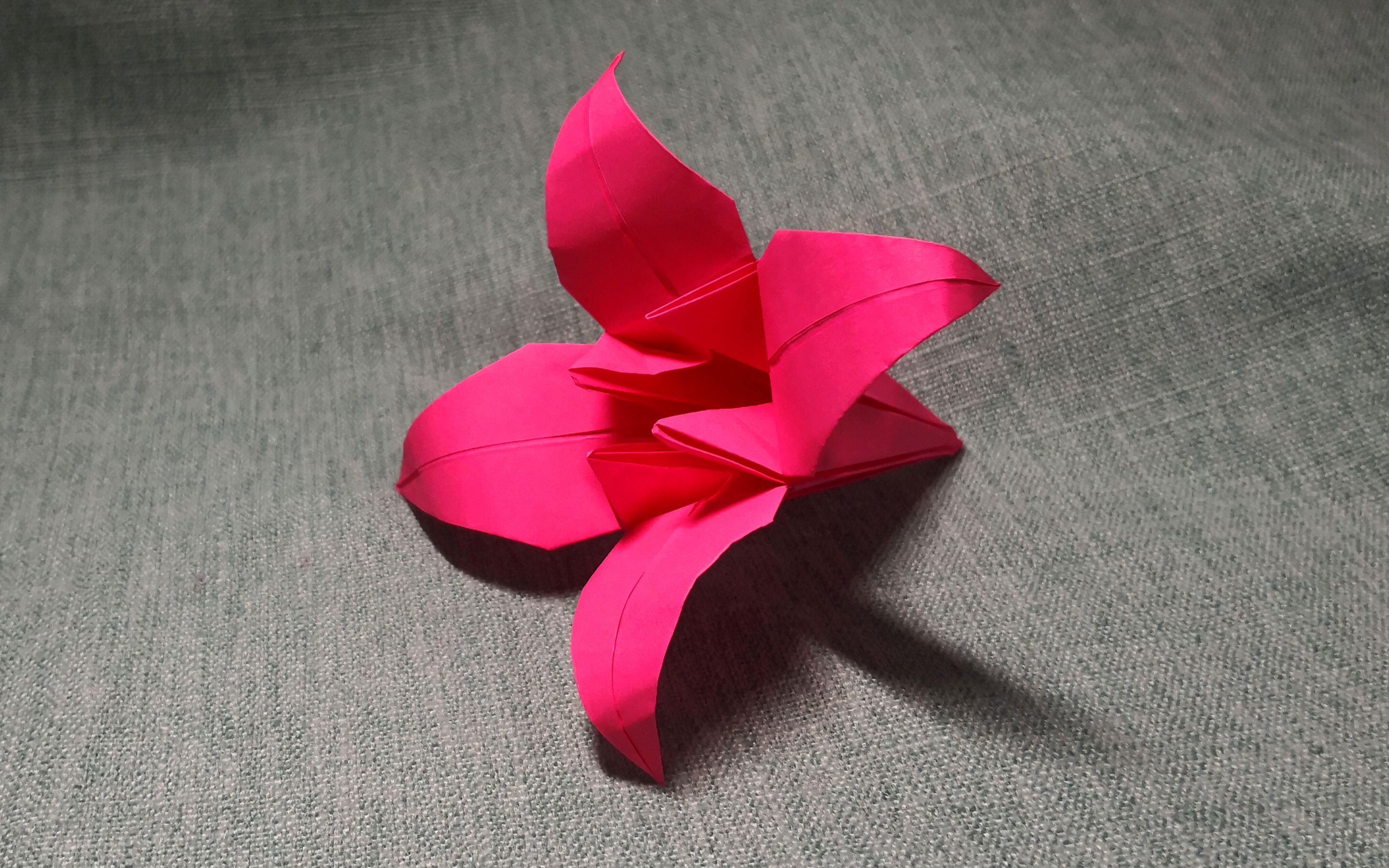 简单折纸百合花图片