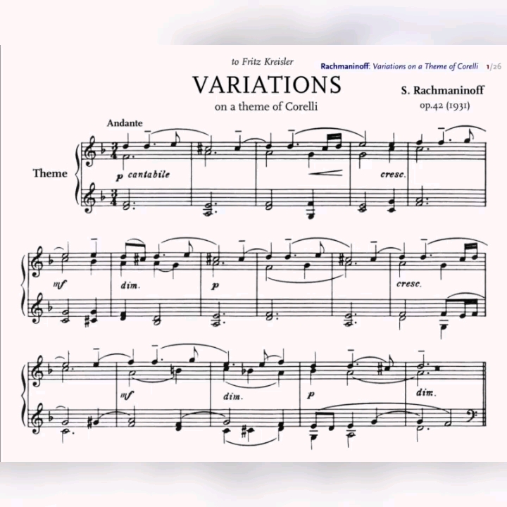 [图]Variations on a Theme of Corelli, Op. 42