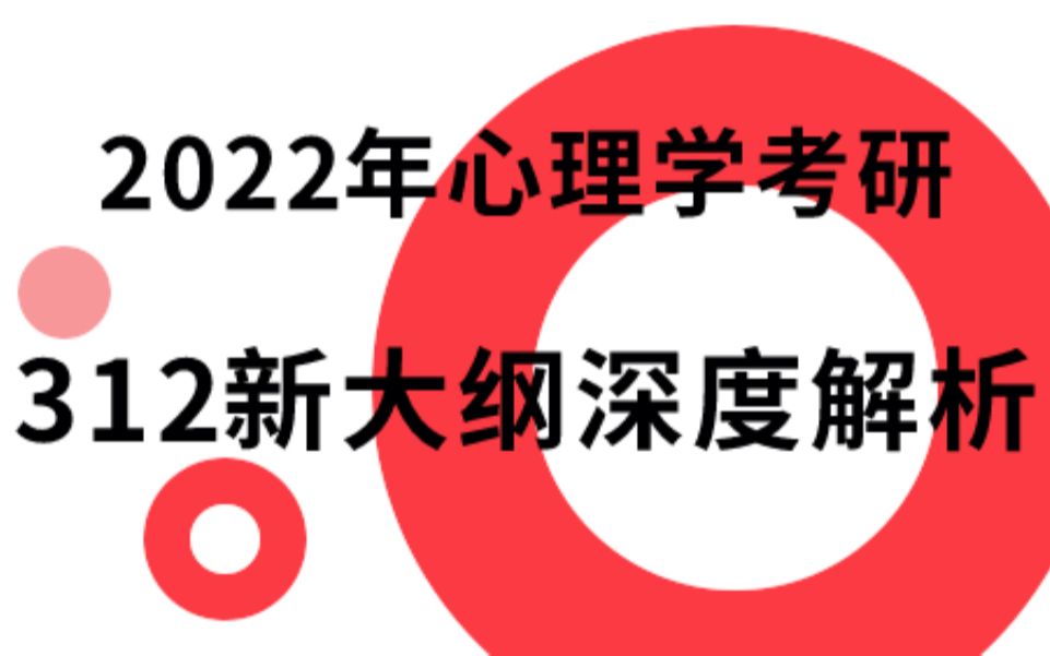 [图]2022心理学考研312新大纲深度解析