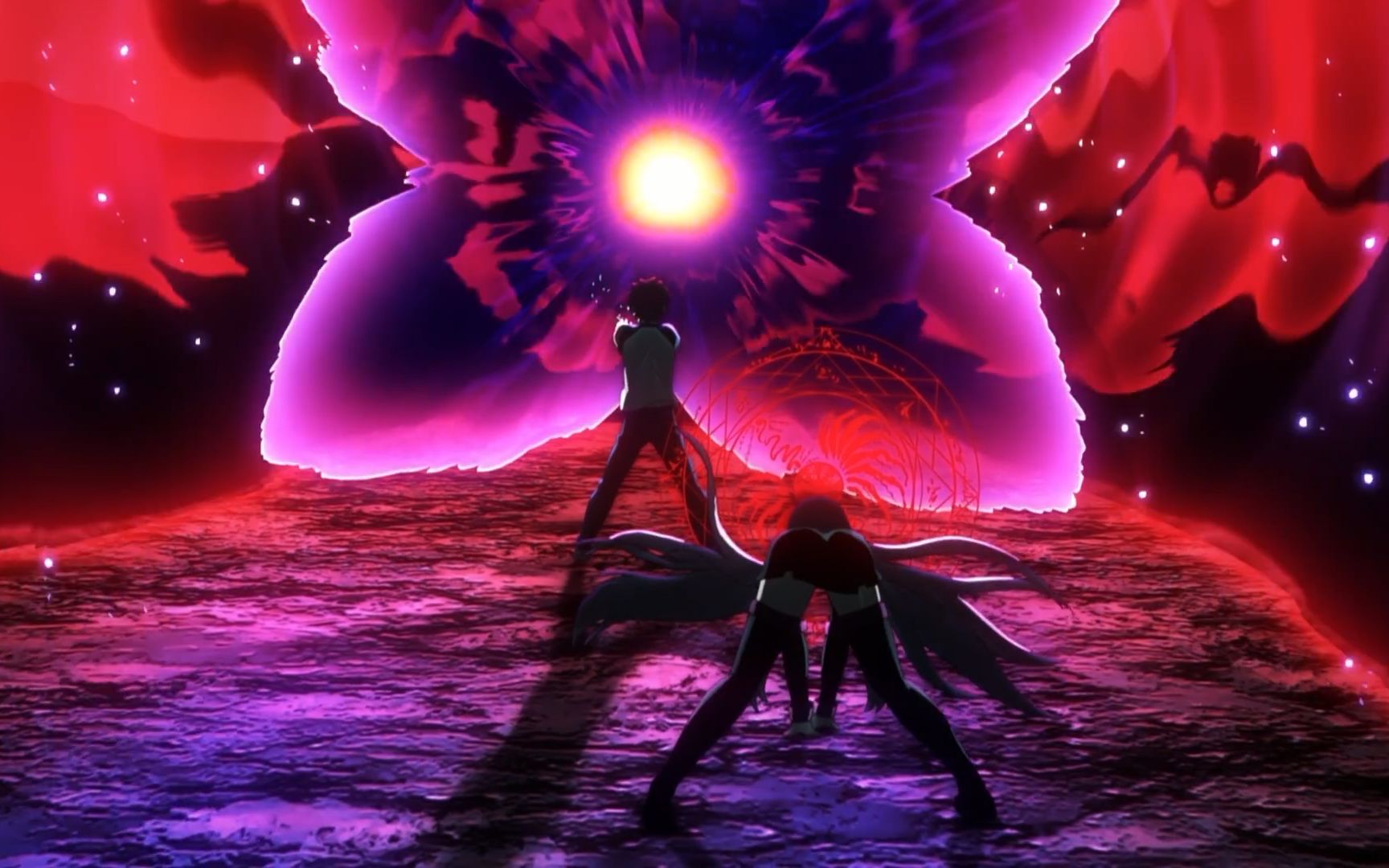 fate hf名场面:黑saber excalibur vs 卫宫士郎 炽天覆