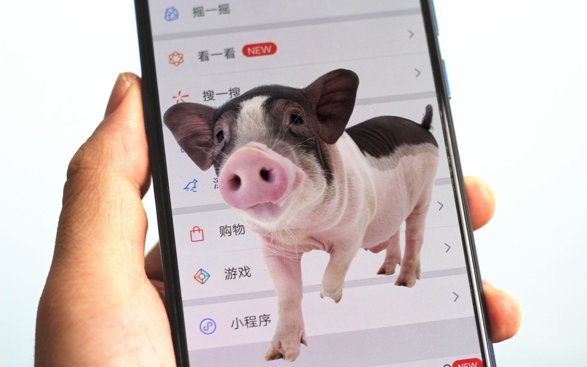 手机屏幕设置一只"猪",有人动你微信,猪就跑出来大声"叫"