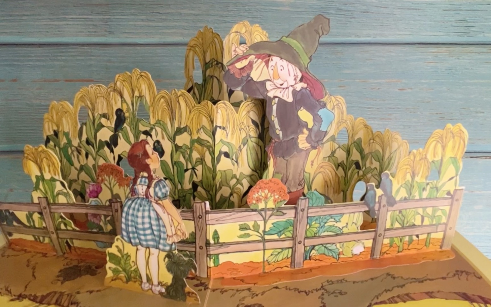 【hallmark机关立体书】超喜欢这版《绿野仙踪》,色彩精致,场景真是太