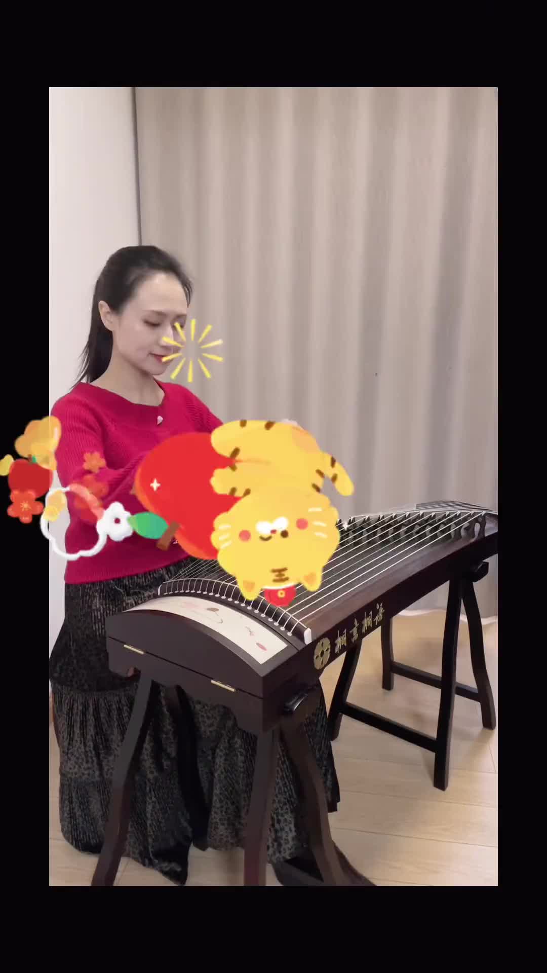 李静静古筝弹唱财神大年初五迎财神祝大家财源广进