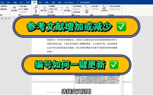 Download Video: 如何一键更新增加或减少之后的参考文献编号？我来30秒教会你！！！