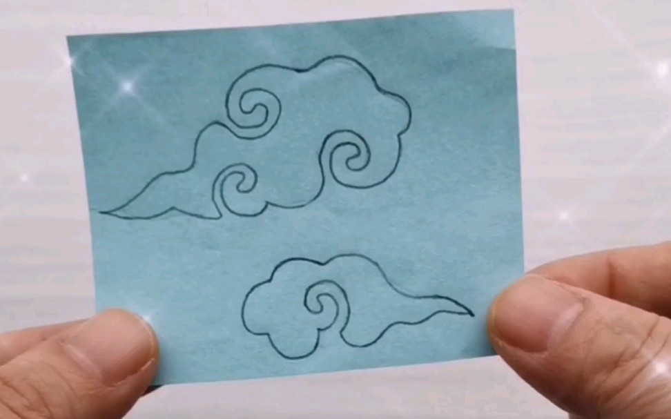 云朵剪纸步骤图解图片