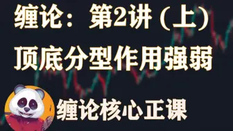 缠论核心正课  | 缠论第2讲：顶底分型作用强弱（上） | SMC 缠论课程