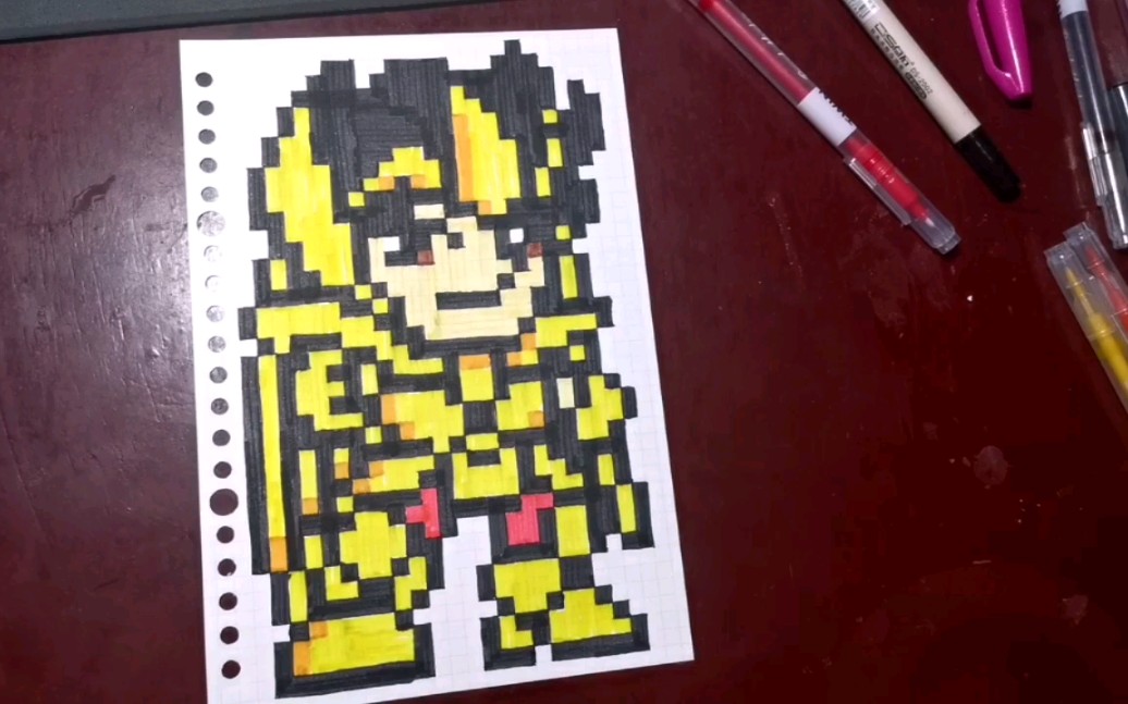 活动  【手绘像素画】射手座黄金圣斗士,想学习手绘像素画的可以慢慢