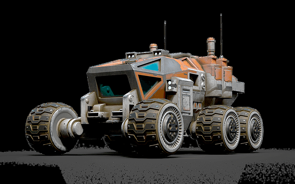 【maya零基础】次世代硬表面机甲车高模建模,maya新手建模