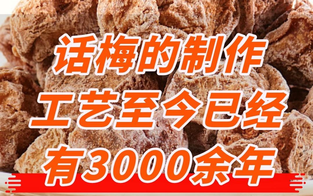 话梅的制作工艺至今已经有3000余年哔哩哔哩bilibili