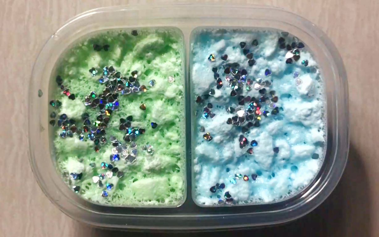 用超轻粘土自制冰山泥,无硼砂简单易学,最后的成品也太赞了!