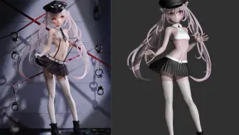 【zbrush教程】绅士才能刷到的视频，用ZB雕刻一个泳衣小姐姐，zbrush二次元人物角色建模教程