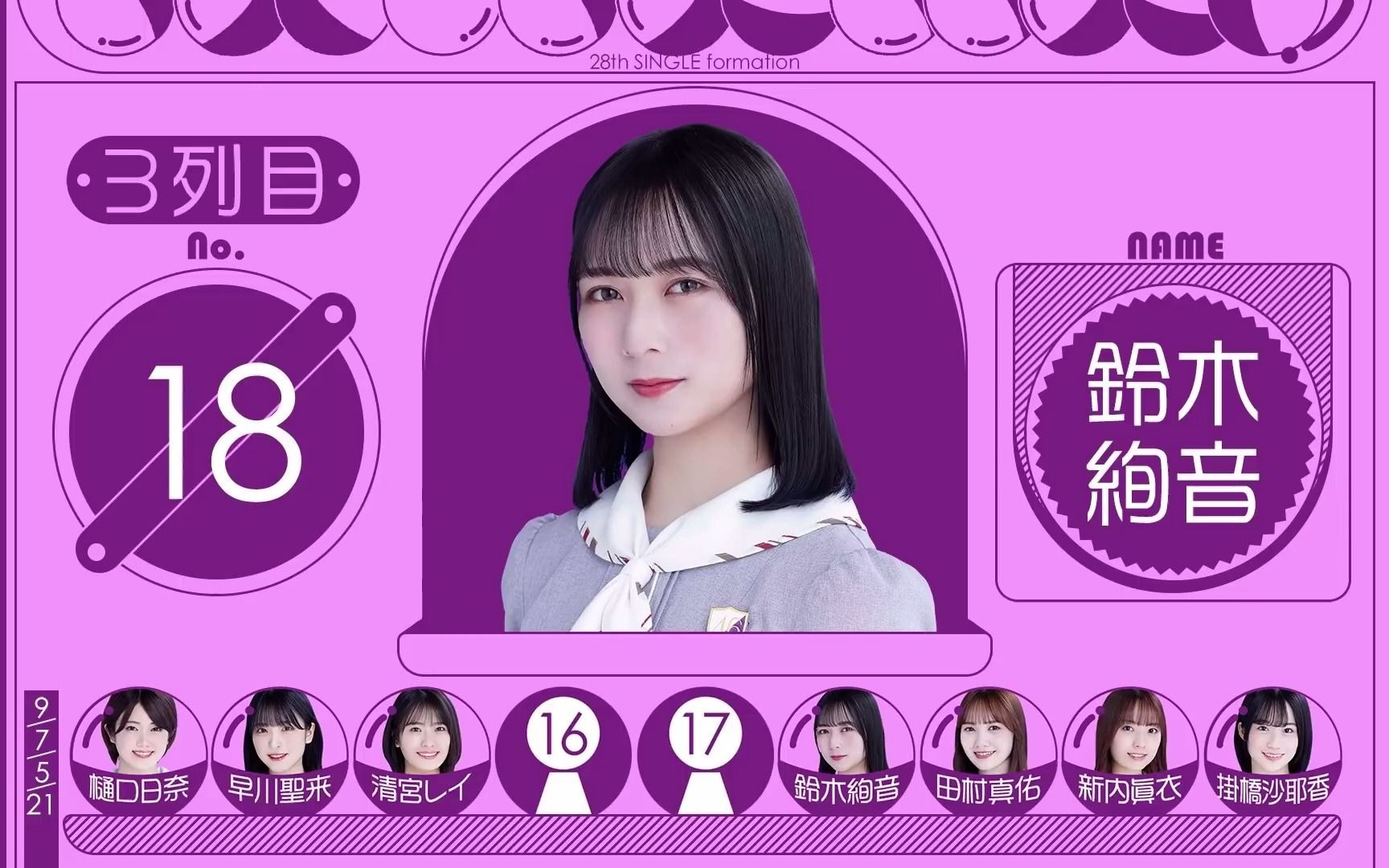 「乃木坂46 28th选抜発表」铃木绚音 cut哔哩哔哩bilibili