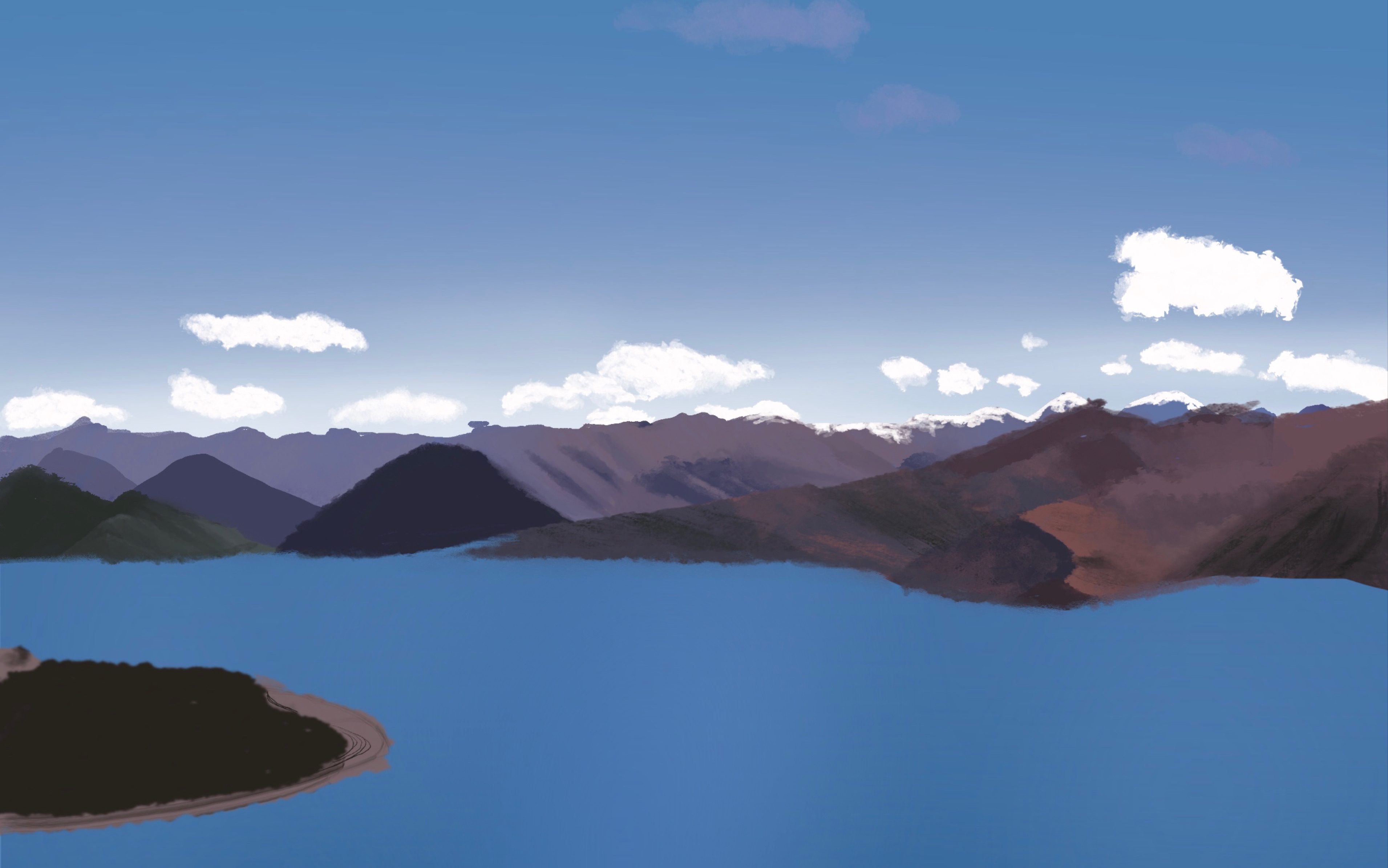 procreate风景临摹尝试