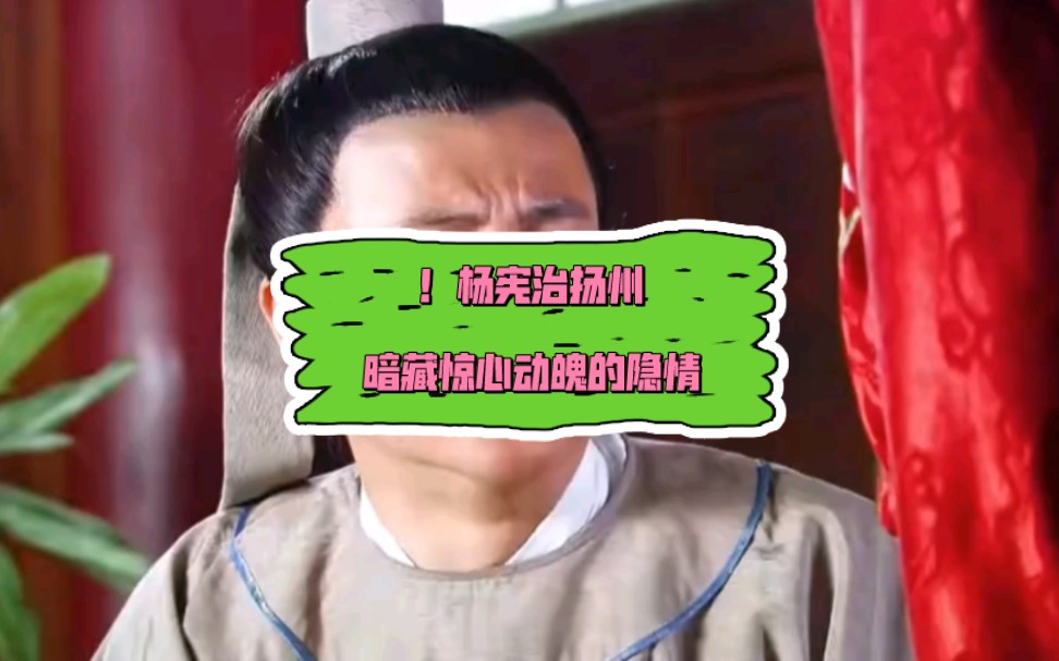 杨宪治扬州,暗藏惊心动魄的隐情