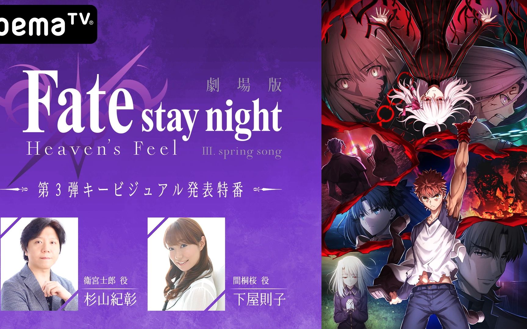 剧场版「fsn hf」最终章 第3弹主视觉图发表特番